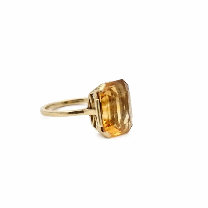 Bague 53 Bague Or jaune Citrine 58 Facettes REF2373-95