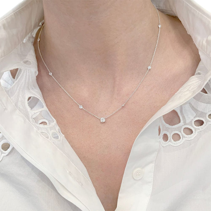 Collier Collier or blanc et diamants. 58 Facettes 32520