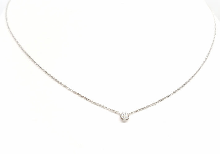 Collier Collier Or blanc Diamant 58 Facettes 578759RV