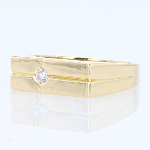 Bague 58 Bague homme or jaune et diamant 58 Facettes 21-692