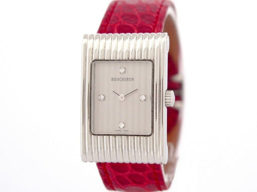 BOUCHERON watch reflection steel diamonds 32 mm quartz + 11 bracelets 58 Facettes 254582