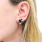 Boucles d'oreilles Boucles d'oreilles vintage, or jaune, lapis lazuli, diamants. 58 Facettes 32311