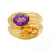 Ring 53 Boucheron ring, “Toi et Moi”, yellow gold, amethyst, citrine. 58 Facettes 31432