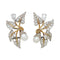 Boucles d'oreilles Boucles d'oreilles "Feuillage" bicolore, diamants et perles. 58 Facettes 31178