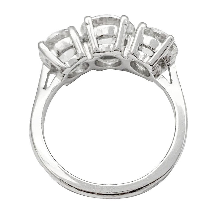 Bague Bague en platine et or blanc trilogie diamants. 58 Facettes