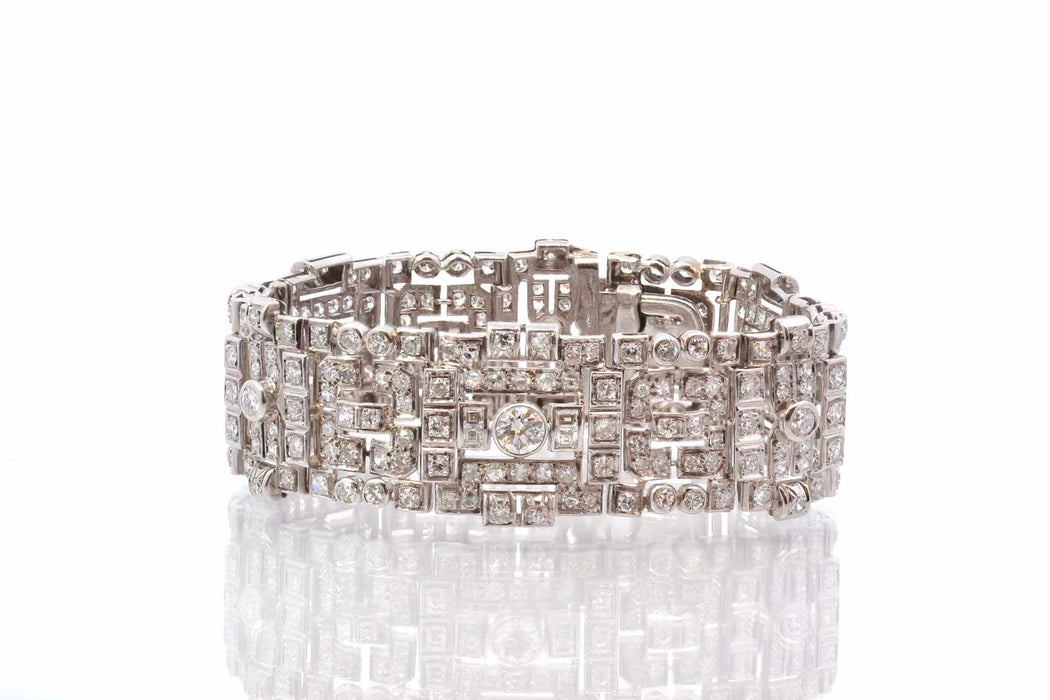 Bracelet Bracelet Art Déco diamants en platine 58 Facettes 25531
