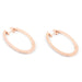 Earrings Oval rose gold and diamond earrings 58 Facettes
