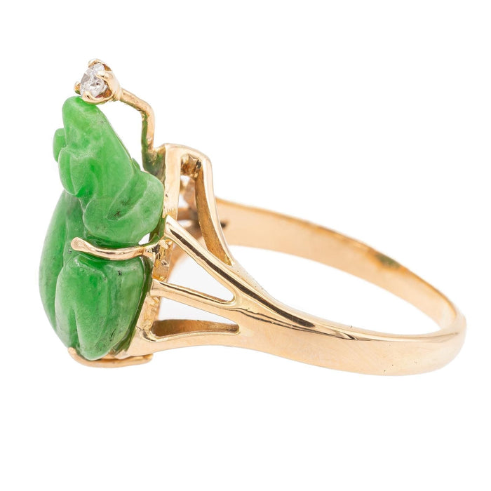 Bague 48 Bague Or jaune Jade Jadéite 58 Facettes 2432039CN