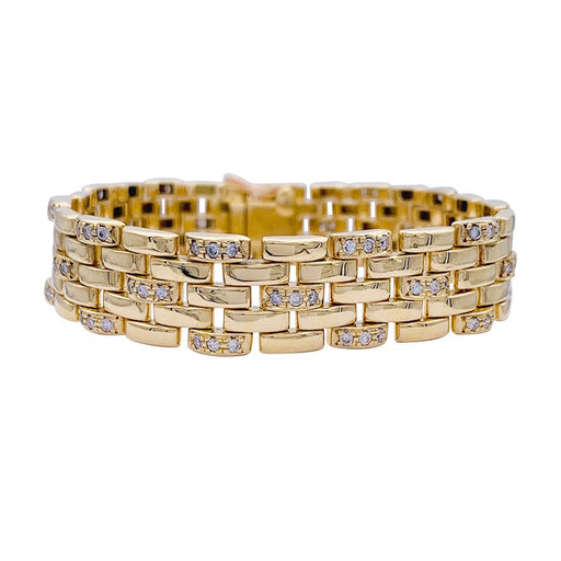 Bracelet Bracelet Cartier, "Maillon Panthère", or jaune et diamants. 58 Facettes 32830