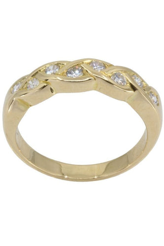 Bague BAGUE TRESSÉE DIAMANTS 58 Facettes 056021