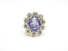Ring 50 marquise ring size 48 18k yellow gold set with 5ct sapphire and 4ct diamonds 58 Facettes 248352