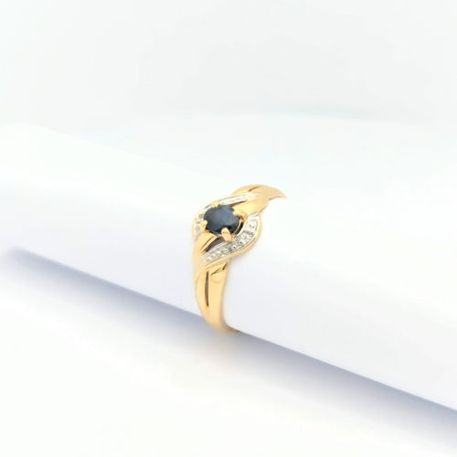 Bague 53 Bague 2 Ors Diamants Saphir 58 Facettes 28787