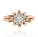 Ring 53 Vintage rose gold solitaire diamond ring 58 Facettes 22-300