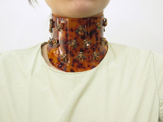 Collier parure ALEXANDER MCQUEEN collier + bracelet abeille 2013 58 Facettes 253521