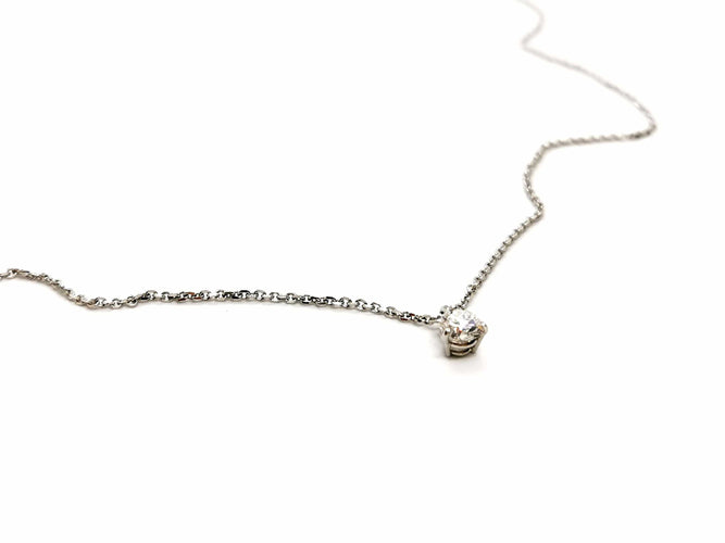 Collier Collier Chaîne + pendentif Or blanc Diamant 58 Facettes 1423255CD