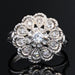 Ring 51 Vintage white gold diamond ring 58 Facettes 21-710