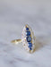 Marquise ring with sapphires and diamonds 58 Facettes