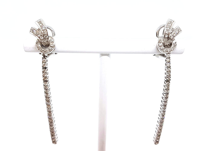 Boucles d'oreilles Boucles d'oreilles Pendants Or blanc Diamant 58 Facettes 06117CD