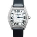 Watch Cartier watch, "Tortue" model, in white gold and diamonds on satin. 58 Facettes 28025