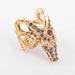 Ring Lalaounis crocodile head ring in yellow gold 58 Facettes