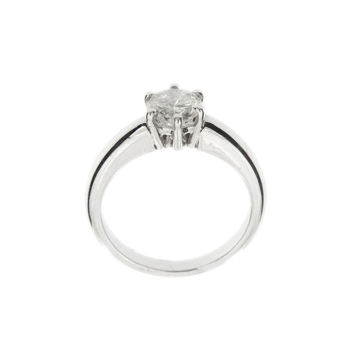 Bague 54 Bague solitaire Or blanc Diamant 58 Facettes 4114
