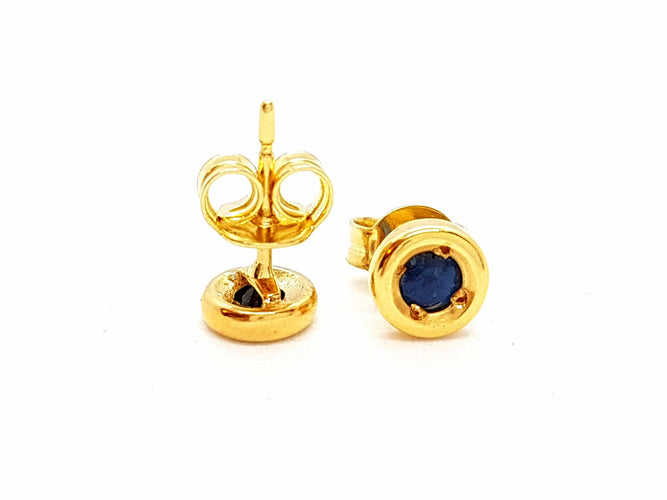 Boucles d'oreilles Boucles d'oreilles Or jaune Saphir 58 Facettes 06373CD