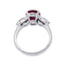 Bague 52 Bague or blanc, rubis et diamants. 58 Facettes 32370