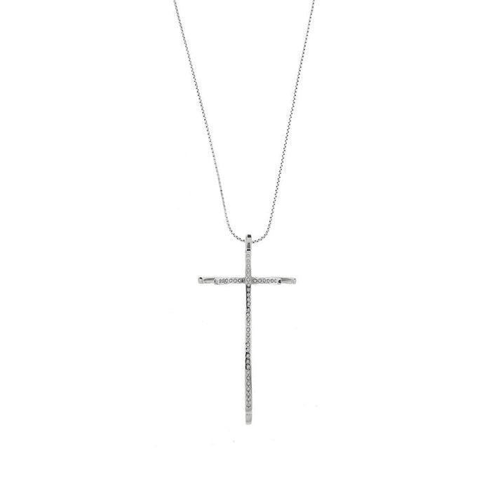 Collier Collier pendentif croix et diamants 58 Facettes 26524