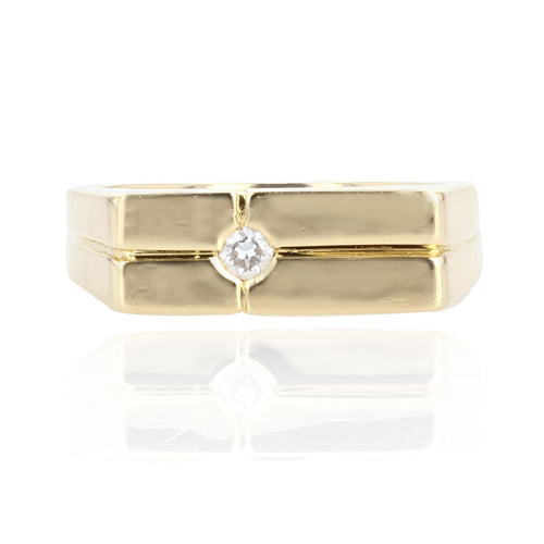 Bague 58 Bague homme or jaune et diamant 58 Facettes 21-692