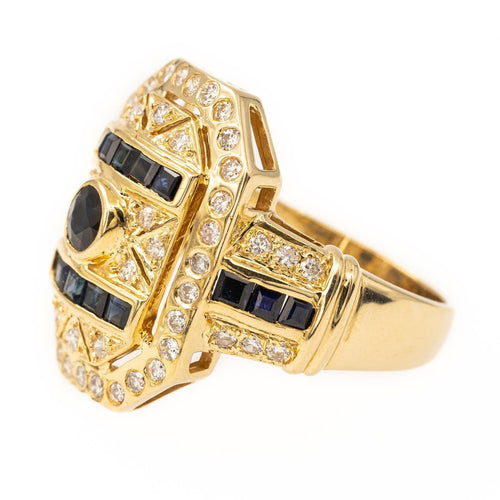 Bague 52 Bague Cocktail Or jaune Saphir 58 Facettes 2130439CN