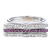 Bague 53 Bague Or blanc Saphir rose 58 Facettes 2231509CN