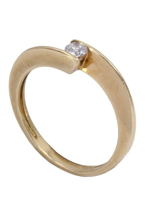 Bague 57 Solitaire diamant or jaune 58 Facettes 081361