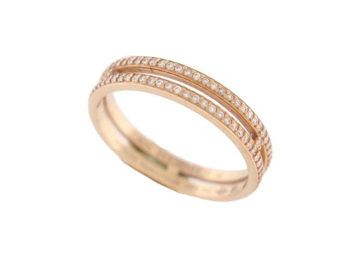 Ring 54 HERMES - Ariane Ring Rose Gold Diamonds 58 Facettes 252134