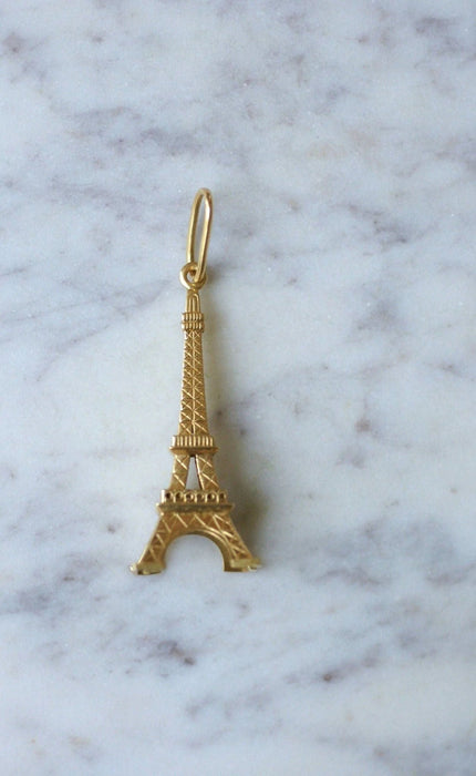 Pendentif Pendentif vintage Tour Eiffel en or jaune 58 Facettes