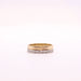 Yellow gold diamond alliance ring 58 Facettes