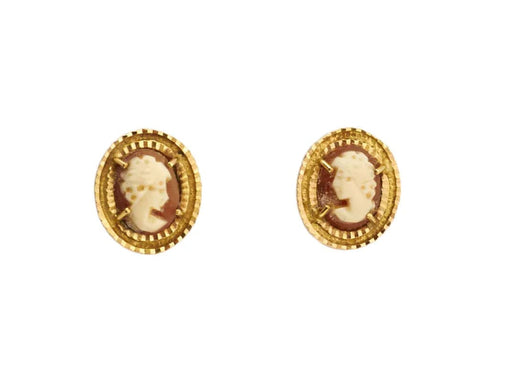 Earrings Yellow Gold and Cameo Earrings 58 Facettes BO/230018