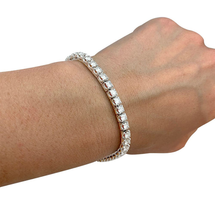 Bracelet Bracelet ligne diamants en or blanc. 58 Facettes 31364