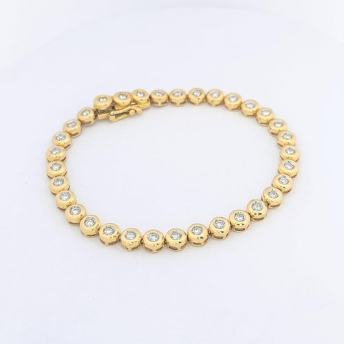 Bracelet Bracelet or jaune et diamants 58 Facettes 25562