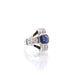 Ring 52 Art Deco Ring Platinum Sapphire Diamonds 58 Facettes 25373
