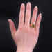 Ring 56 Vintage gold peridot ring 58 Facettes 23-045