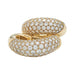 Chaumet earrings, “Homage to Venice” model, in yellow gold and diamonds. 58 Facettes 31314
