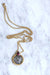 Garnet long necklace and Roman goddess Diana coin 58 Facettes