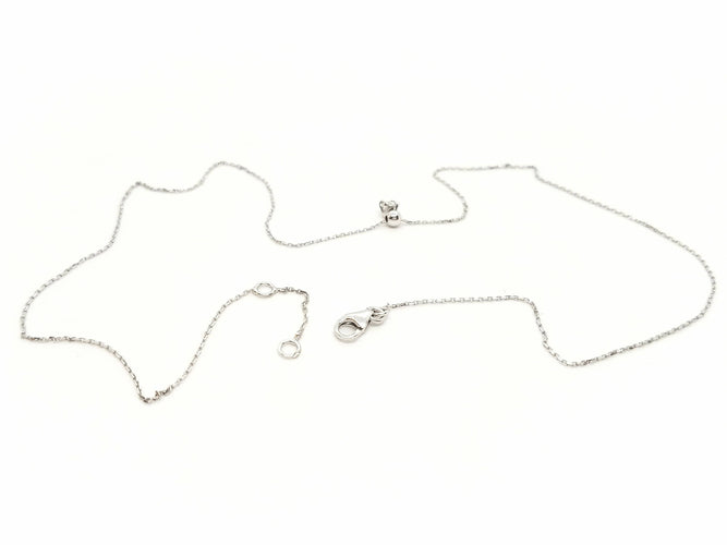 Collier Collier Chaîne + pendentif Or blanc Diamant 58 Facettes 579137RV