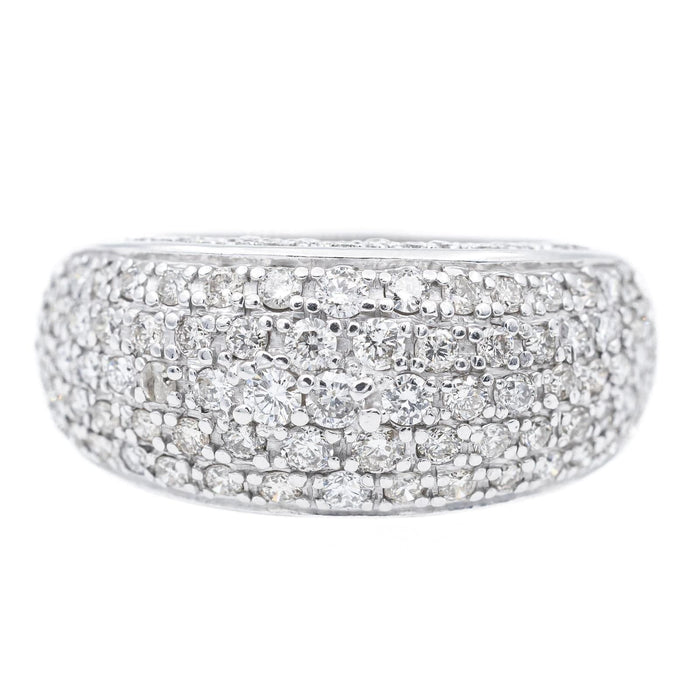 Bague 53 Bague Jonc Or blanc diamant 58 Facettes 2324950CN