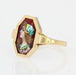 Ring 59 Limoges enamel ring in yellow gold 58 Facettes 21-376B