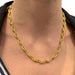 Necklace Yellow gold necklace, navy mesh. 58 Facettes 32025
