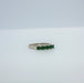 Ring 50 Half-alliance in White Gold & Emerald 58 Facettes BAG0129