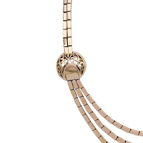 Collier Collier Draperie en or rose, vers 1950 58 Facettes 32286