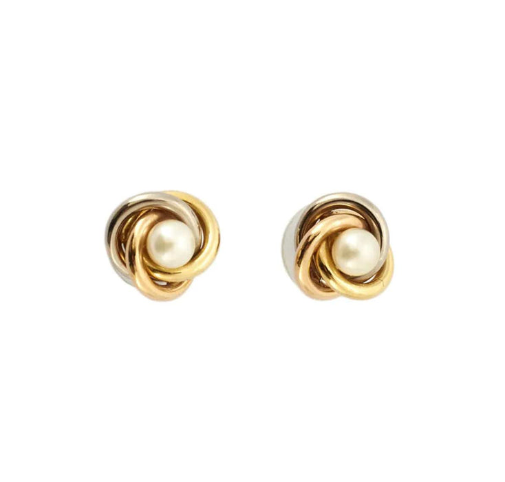 Boucles d'oreilles BOUCLES D'OREILLES TROIS ORS & PERLE 58 Facettes BO/230019