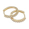 Boucles d'oreilles Paire de petites créoles en or jaune, diamants. 58 Facettes 32671